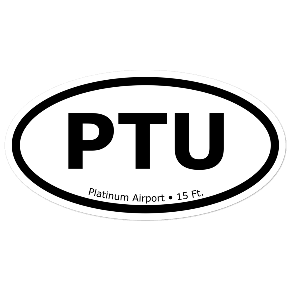 Platinum Airport (PAPM) Oval Sticker 