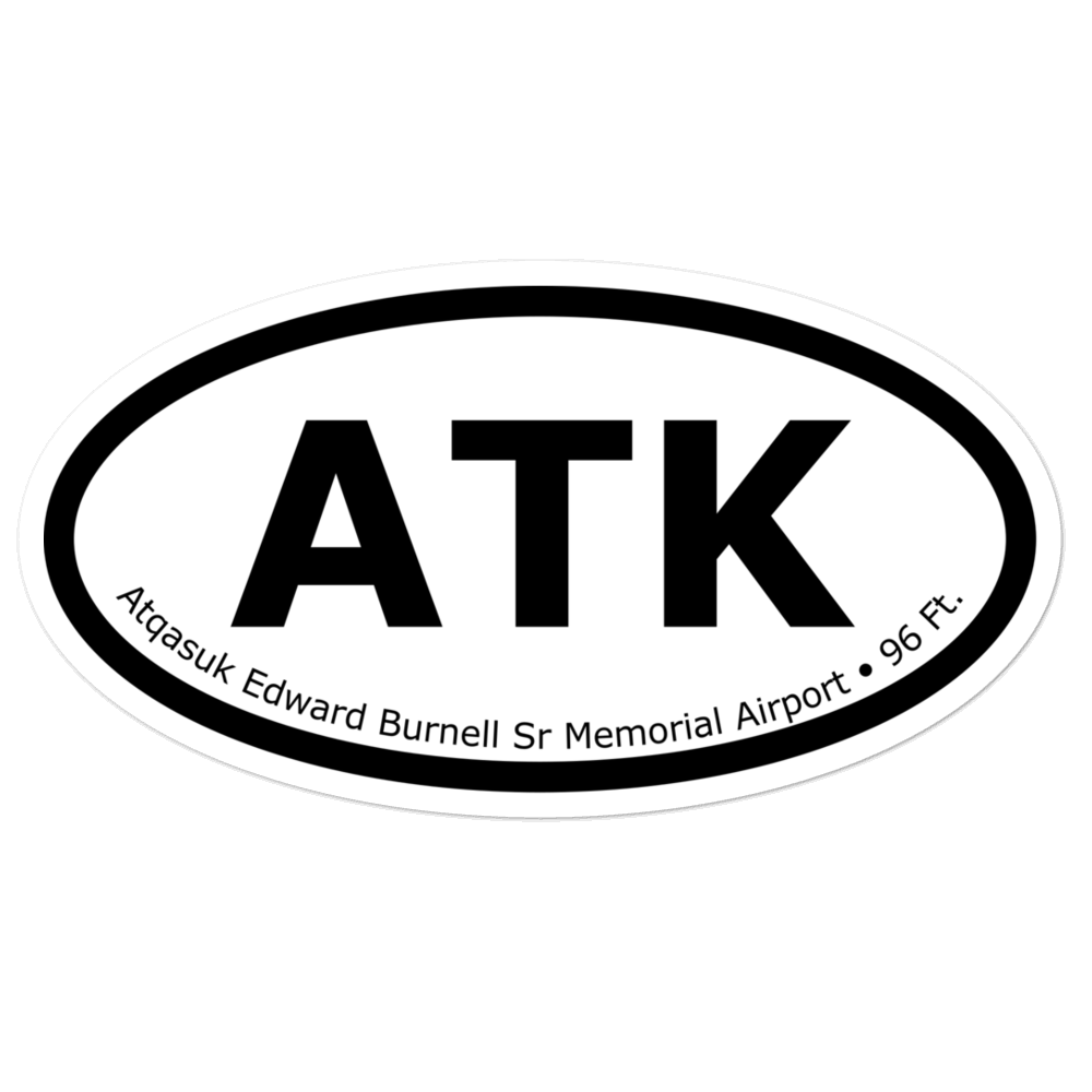 Atqasuk Edward Burnell Sr Memorial Airport (PATQ) Oval Sticker 