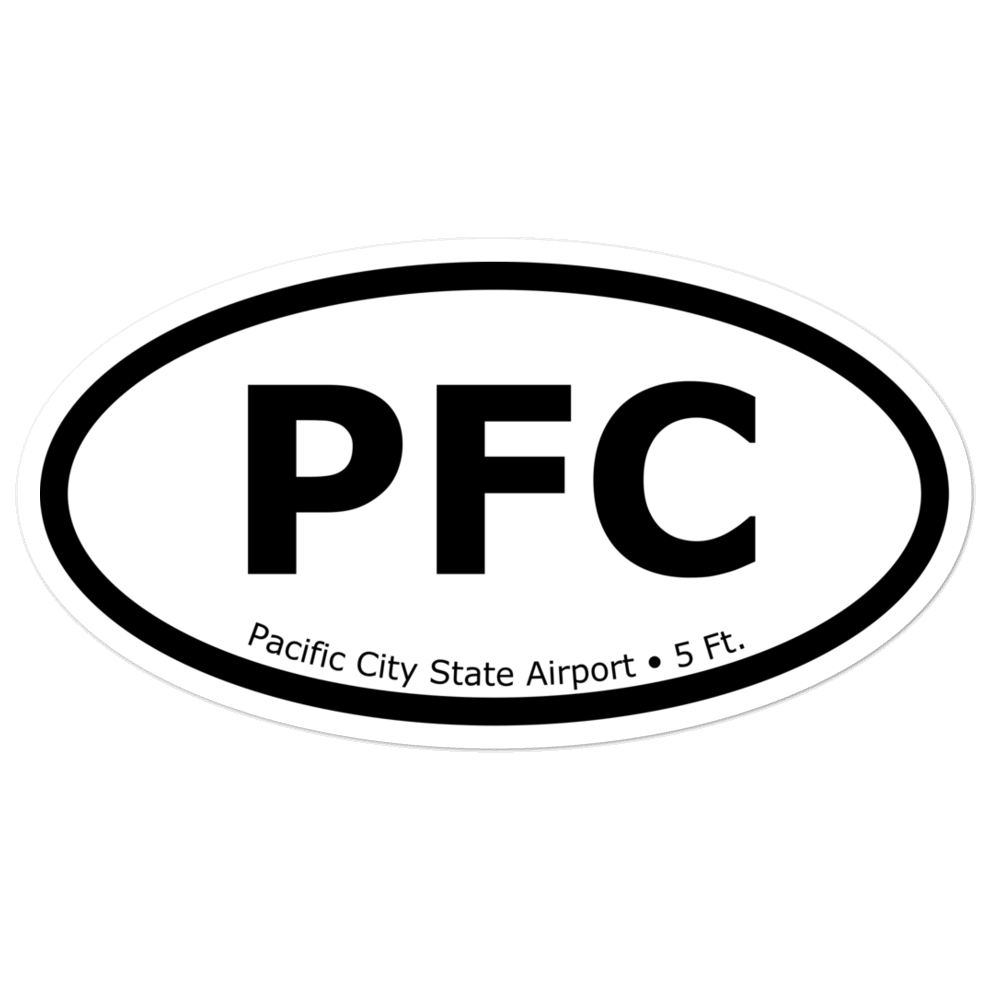 Pacific City State Airport (PFC) Oval Sticker 
