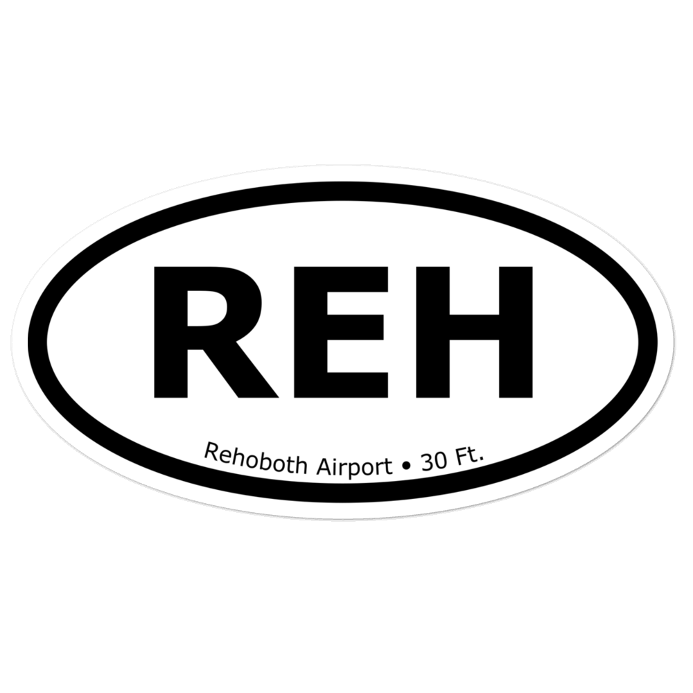 Rehoboth Airport (REH) Oval Sticker 