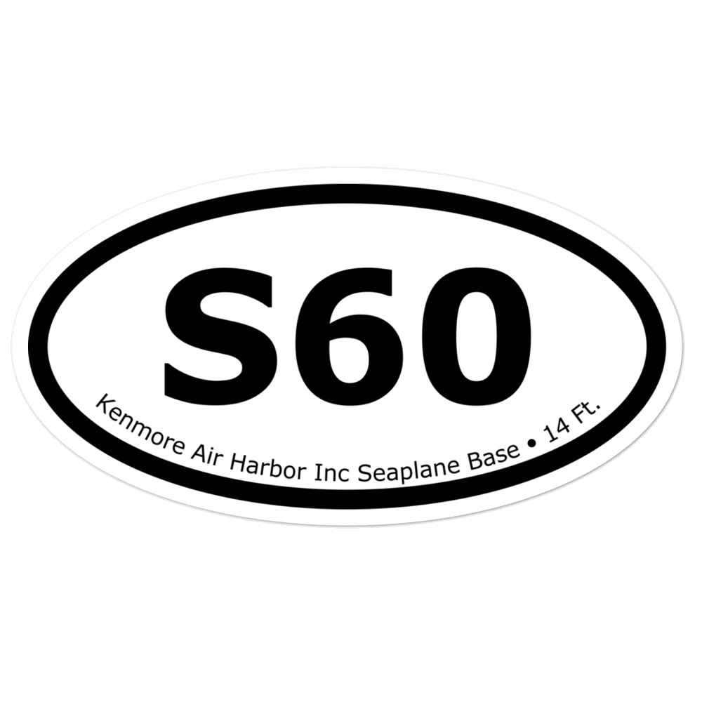 Kenmore Air Harbor Inc Seaplane Base (S60) Oval Sticker 