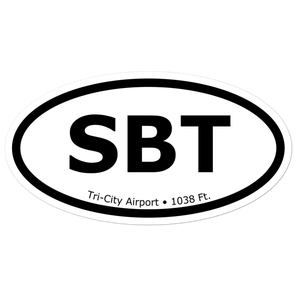 Tri-City Airport (SBT) Oval Sticker