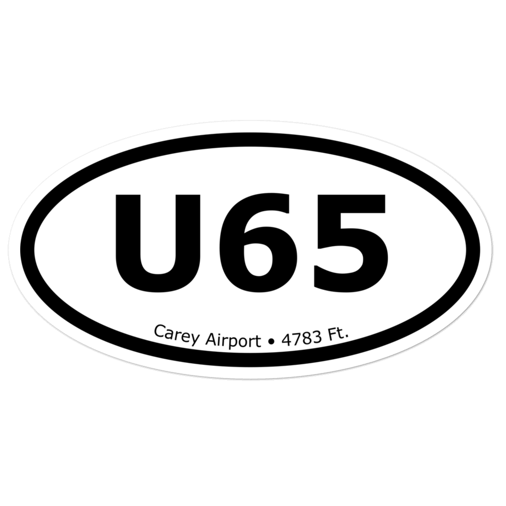 Carey Airport (U65) Oval Sticker 