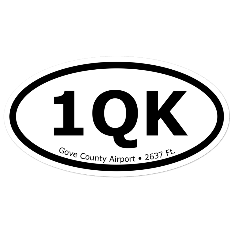 Gove County Airport (US-0885) Oval Sticker 