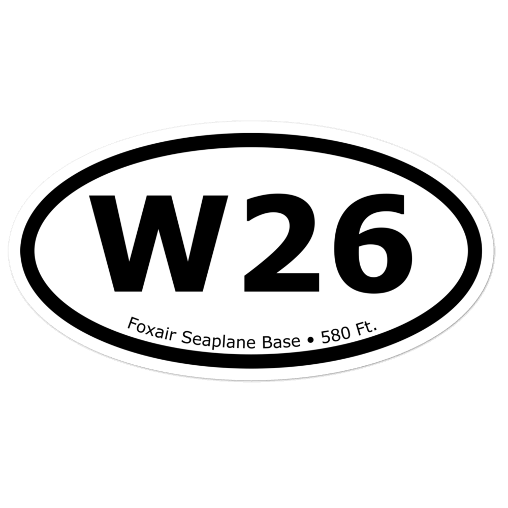 Foxair Seaplane Base (W26) Oval Sticker 