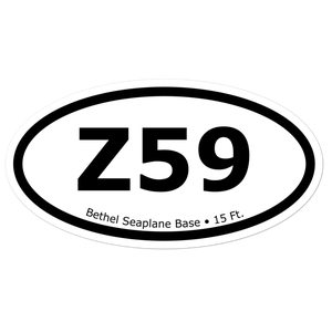 Bethel Seaplane Base (Z59) Oval Sticker