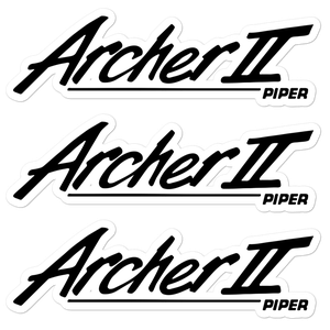 Piper PA-28 Archer II Sticker 3-Pack