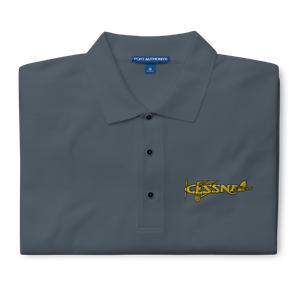 Cessna Vintage Logo Port Authority Embroidered Polo Shirt