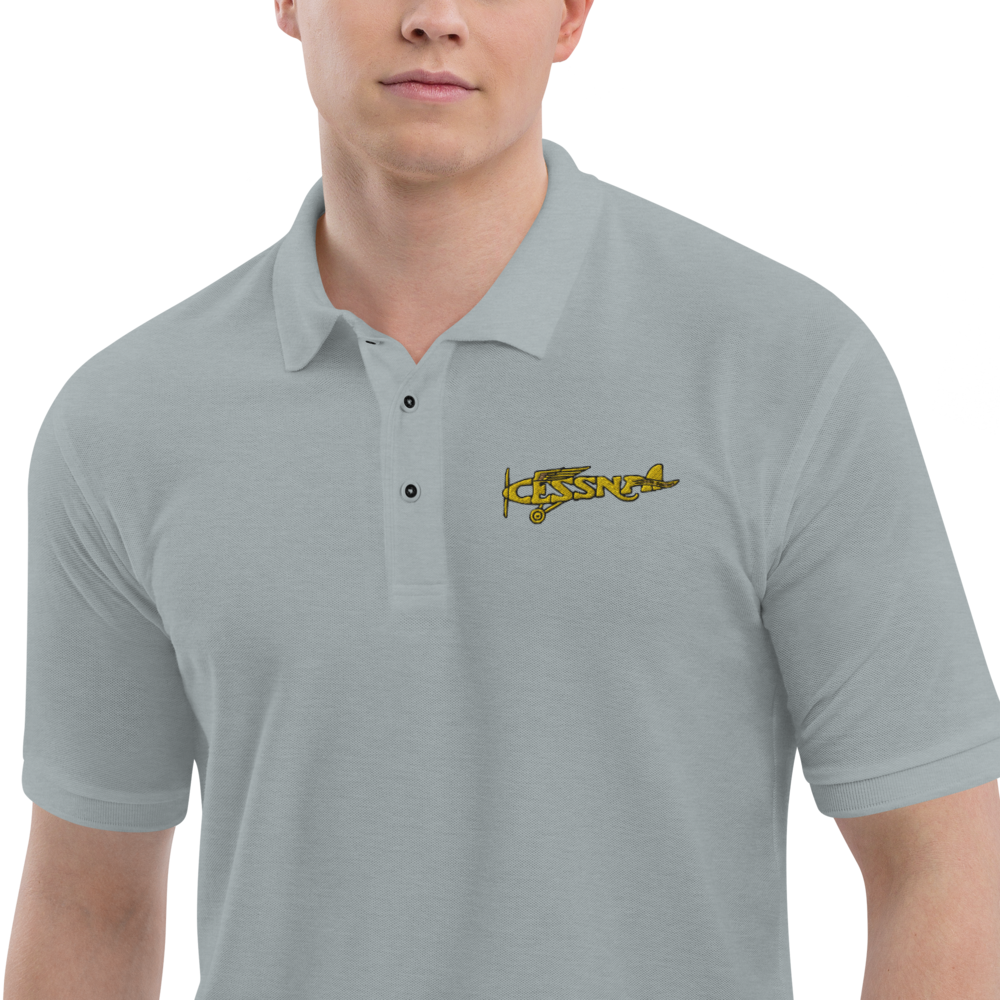 Cessna Vintage Logo Port Authority Embroidered Polo Shirt 