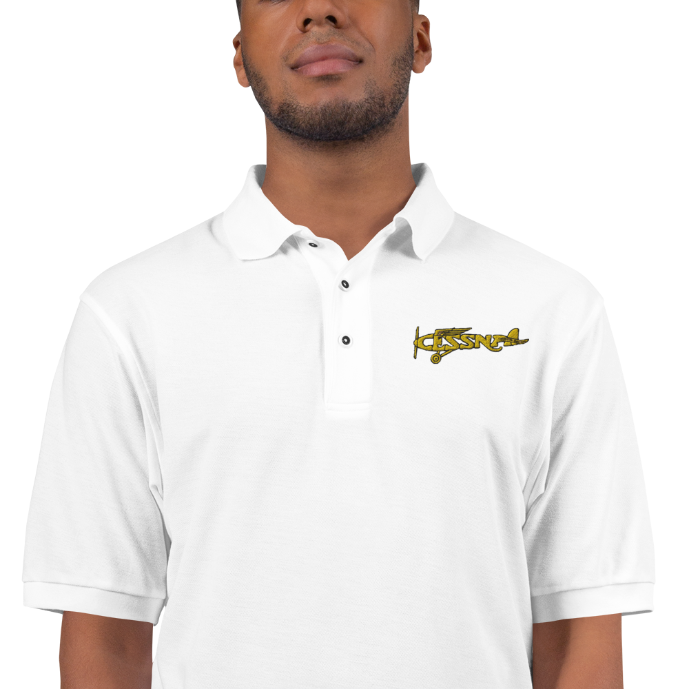 Cessna Vintage Logo Port Authority Embroidered Polo Shirt 