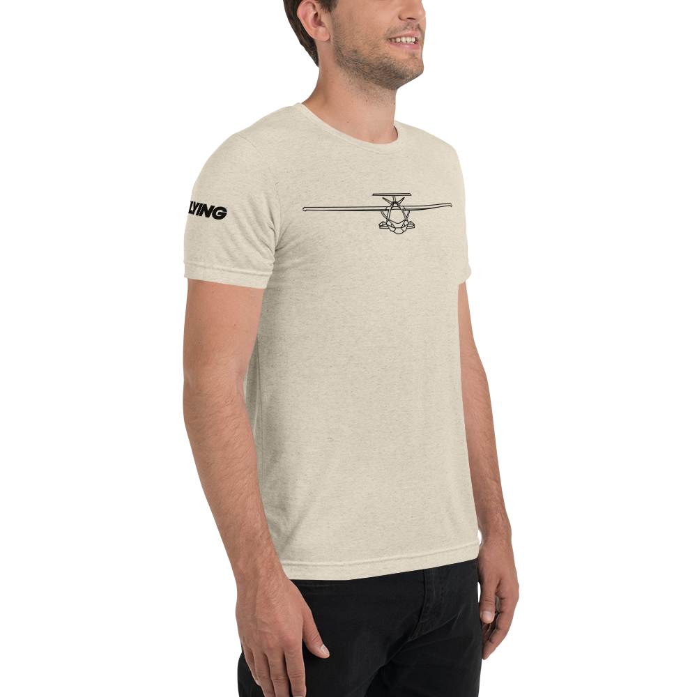 ICON A5 Schematic Tri-blend T-Shirt (black schematic outline) 