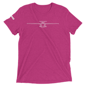 ICON A5 Schematic Tri-blend T-Shirt (white aircraft outline)