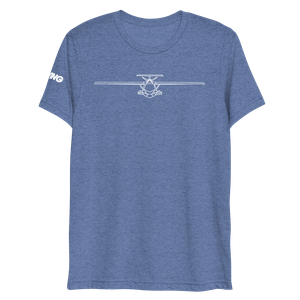 ICON A5 Schematic Tri-blend T-Shirt (white aircraft outline)