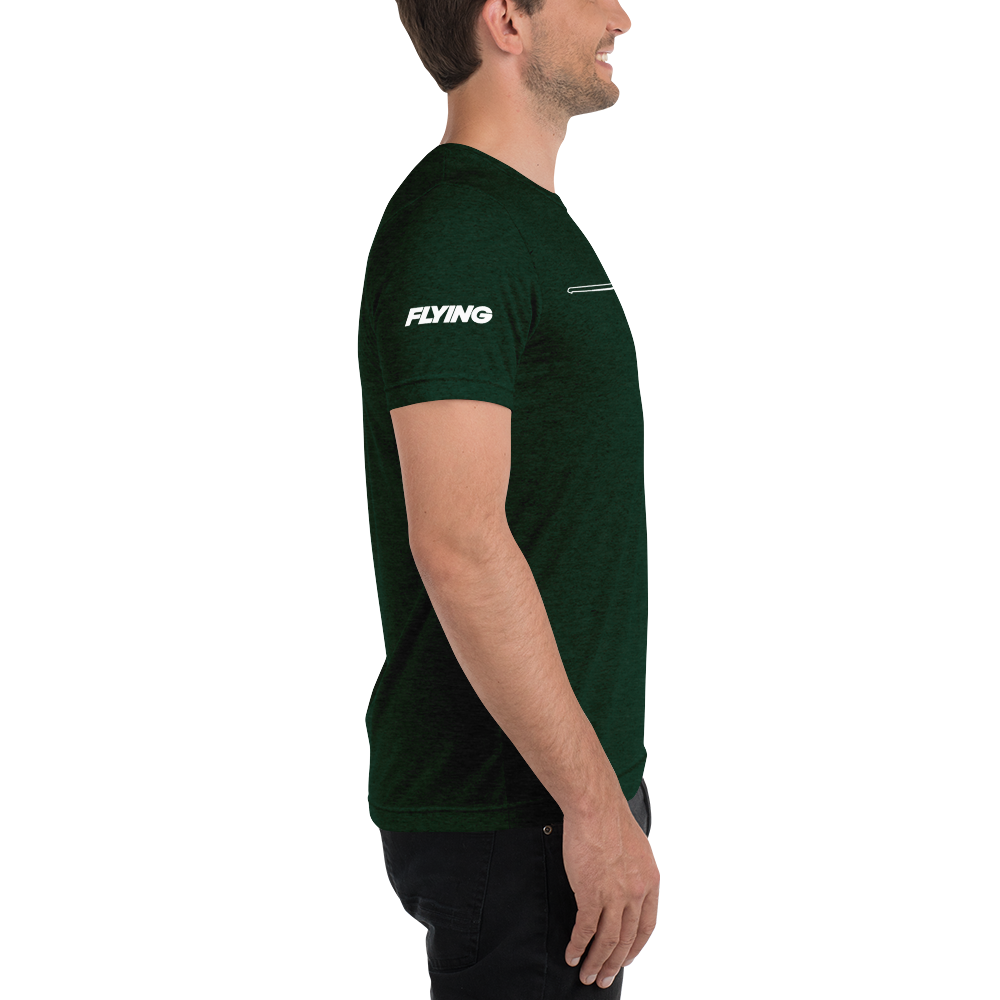 ICON A5 Schematic Tri-blend T-Shirt (white aircraft outline) 