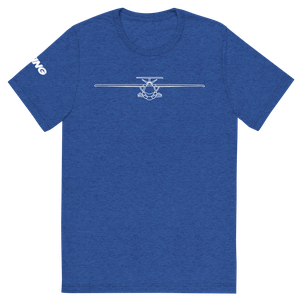 ICON A5 Schematic Tri-blend T-Shirt (white aircraft outline)