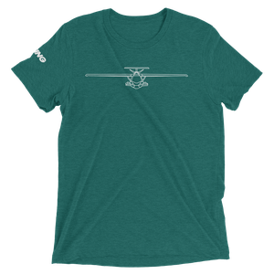 ICON A5 Schematic Tri-blend T-Shirt (white aircraft outline)