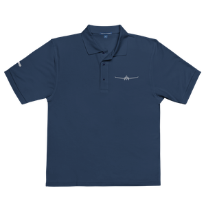 Bristell Schematic Port Authority Embroidered Polo Shirt (dark shirt - white outline)
