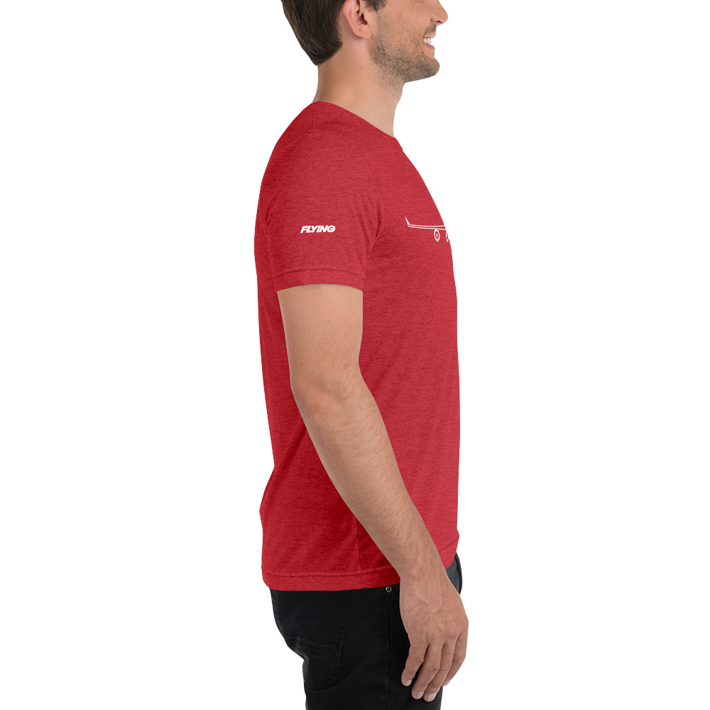 Boeing 747 Schematic Farewell Tri-blend T-Shirt (white schematic - front only) 
