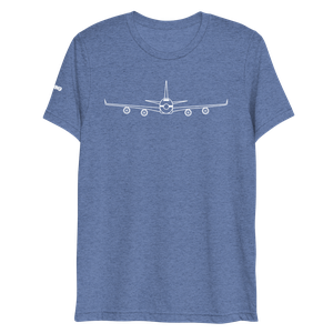 Boeing 747 Schematic Farewell Tri-blend T-Shirt (white schematic - front only)