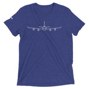 Boeing 747 Schematic Farewell Tri-blend T-Shirt (white schematic - front only)