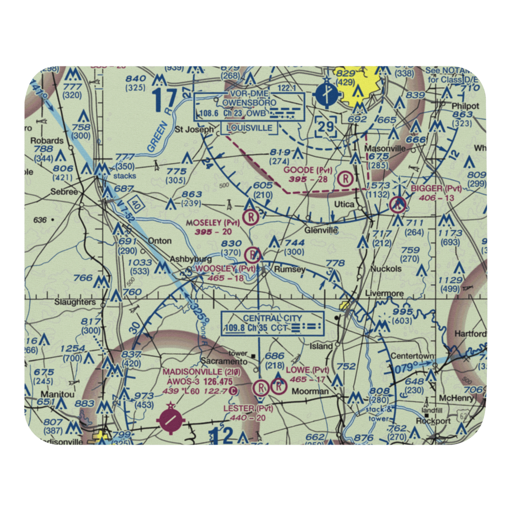 A & L Airport (96KY) VFR Sectional Mouse Pad 