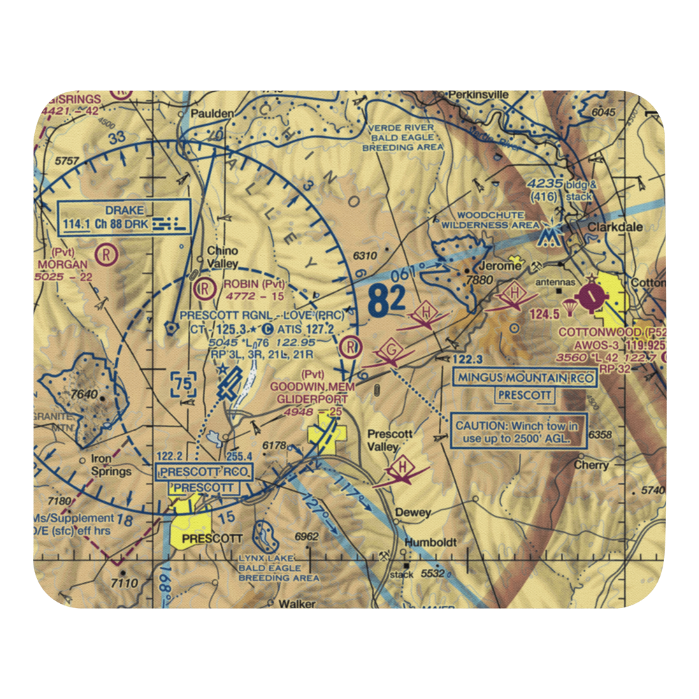 A C Goodwin Memorial Field Gliderport (AZ86) VFR Sectional Mouse Pad 