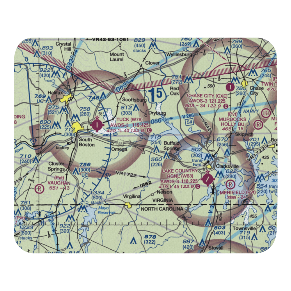 Aaron Penston Field (1VA7) VFR Sectional Mouse Pad 