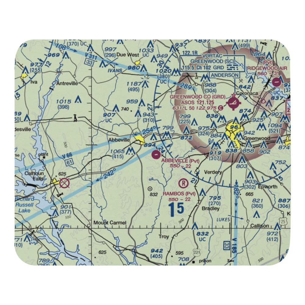 Abbeville Airport (SC81) VFR Sectional Mouse Pad 