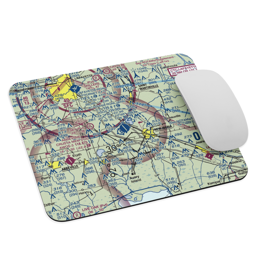 Acadiana Regional Airport (ARA) VFR Sectional Mouse Pad 