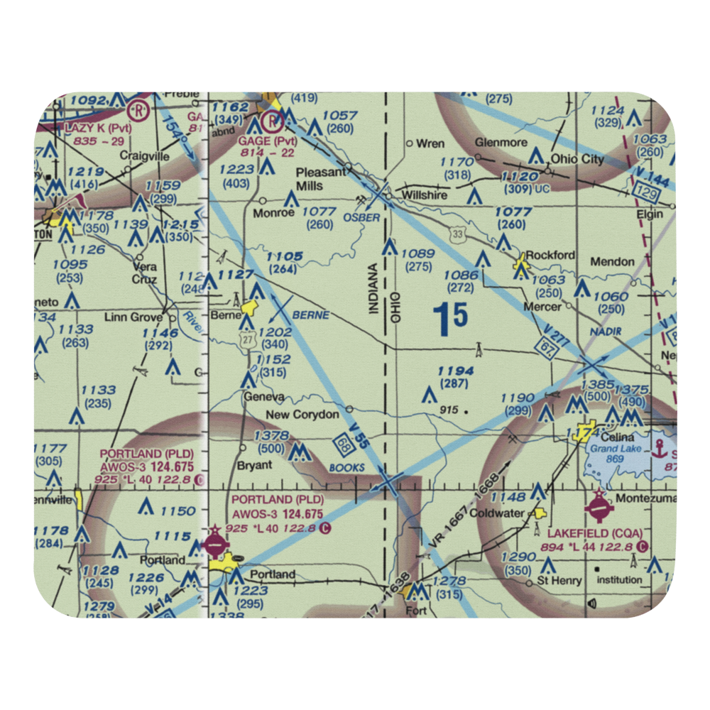 Adams Airport (1II2) VFR Sectional Mouse Pad 