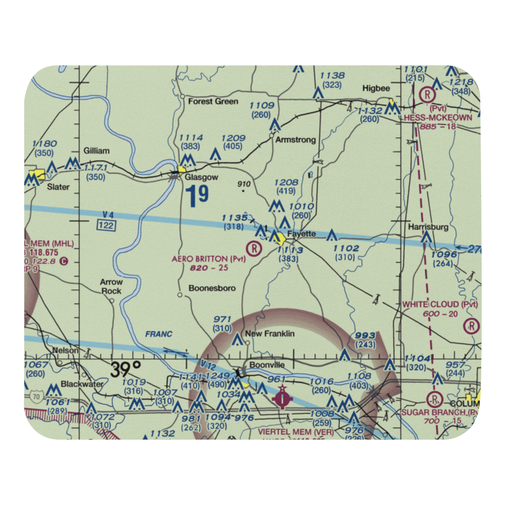 Aero Britton Airport (MU77) VFR Sectional Mouse Pad 