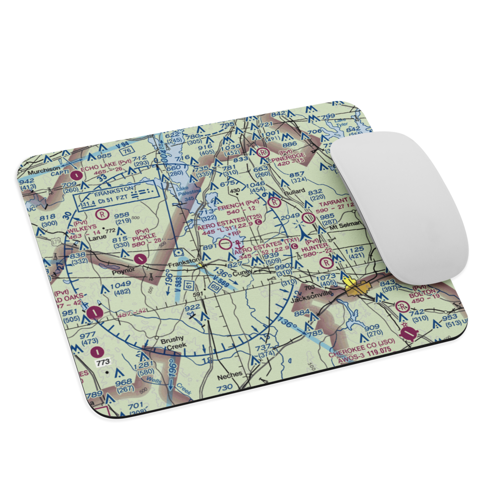 Aero Estates Seaplane Base (TX1) VFR Sectional Mouse Pad 