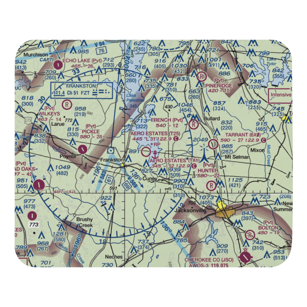 Aero Estates Seaplane Base (TX1) VFR Sectional Mouse Pad 
