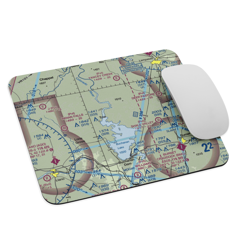 Aero-Bee Ranch Airstrip (89TX) VFR Sectional Mouse Pad 