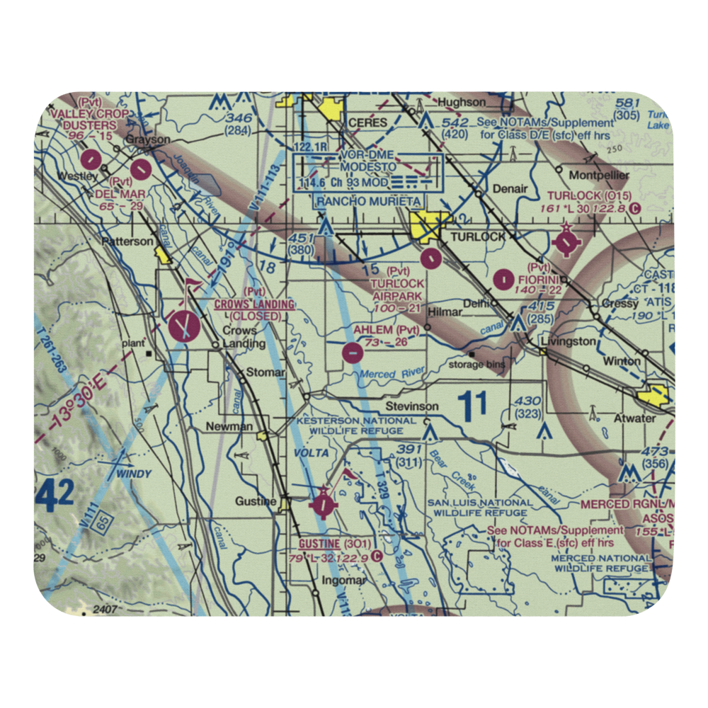 Ahlem Farms Airport (CL84) VFR Sectional Mouse Pad 