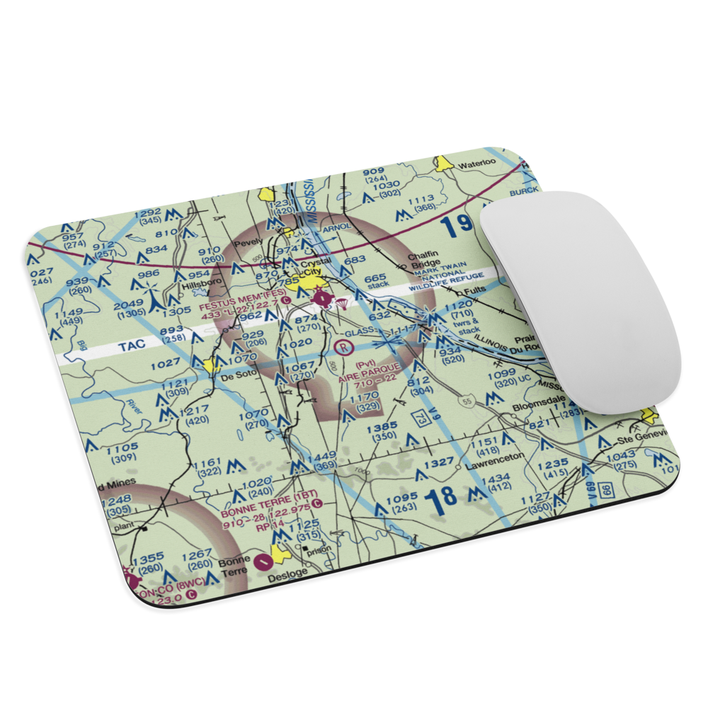 Aire Parque Airport (42MO) VFR Sectional Mouse Pad 