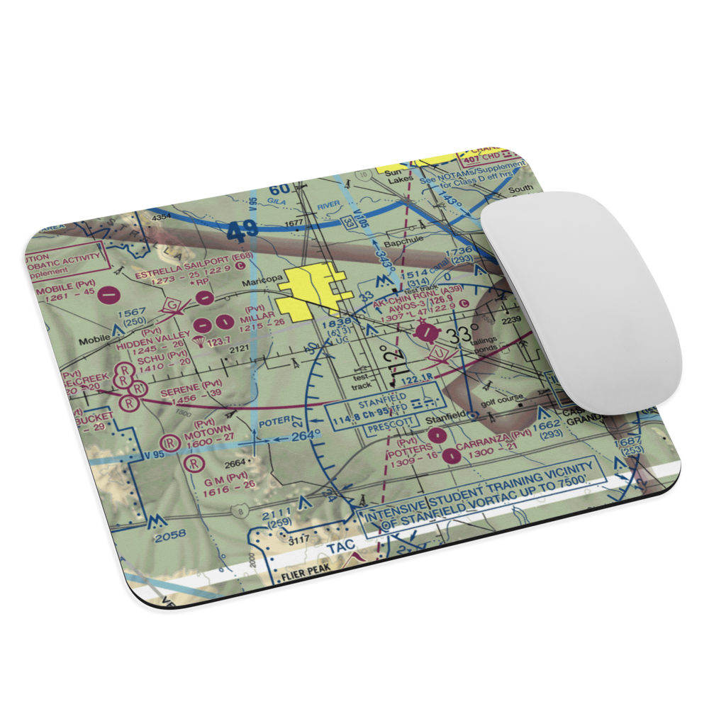 Ak Chin Community Airfield (41AZ) VFR Sectional Mouse Pad 
