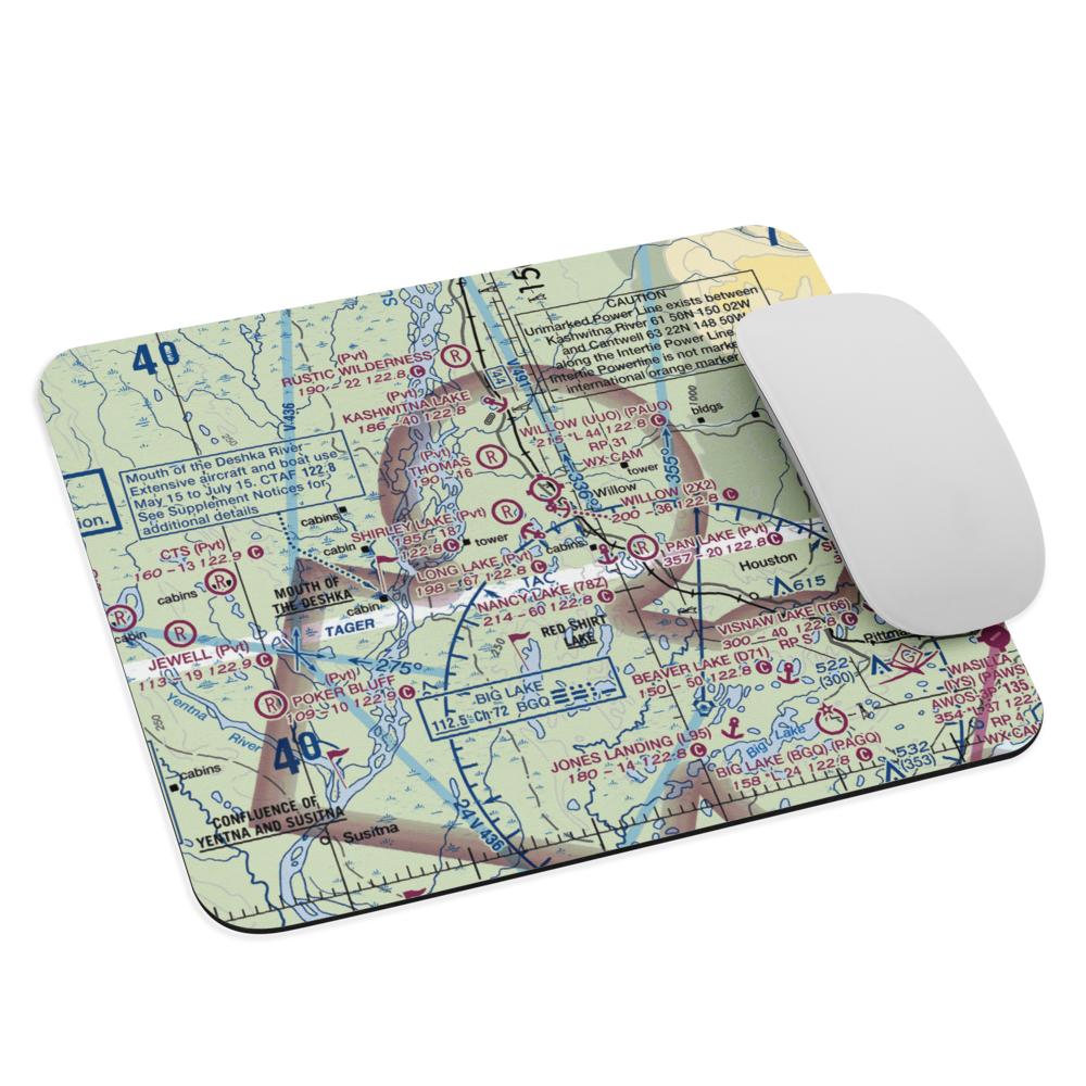 AK-10 Airstrip (AK10) VFR Sectional Mouse Pad 