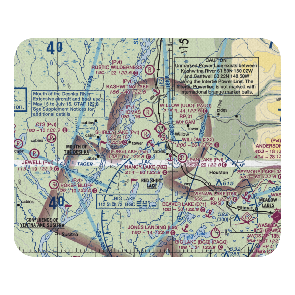 AK-10 Airstrip (AK10) VFR Sectional Mouse Pad 