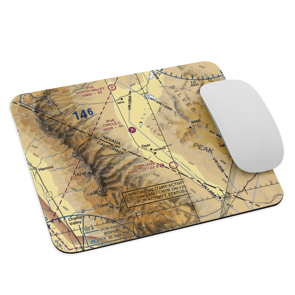 Alaki Hot Springs (US-0055) VFR Sectional Mouse Pad 