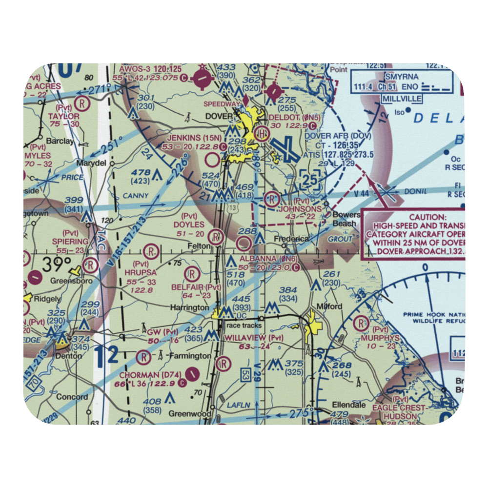 Albanna Aviation Airport (0N6) VFR Sectional Mouse Pad 