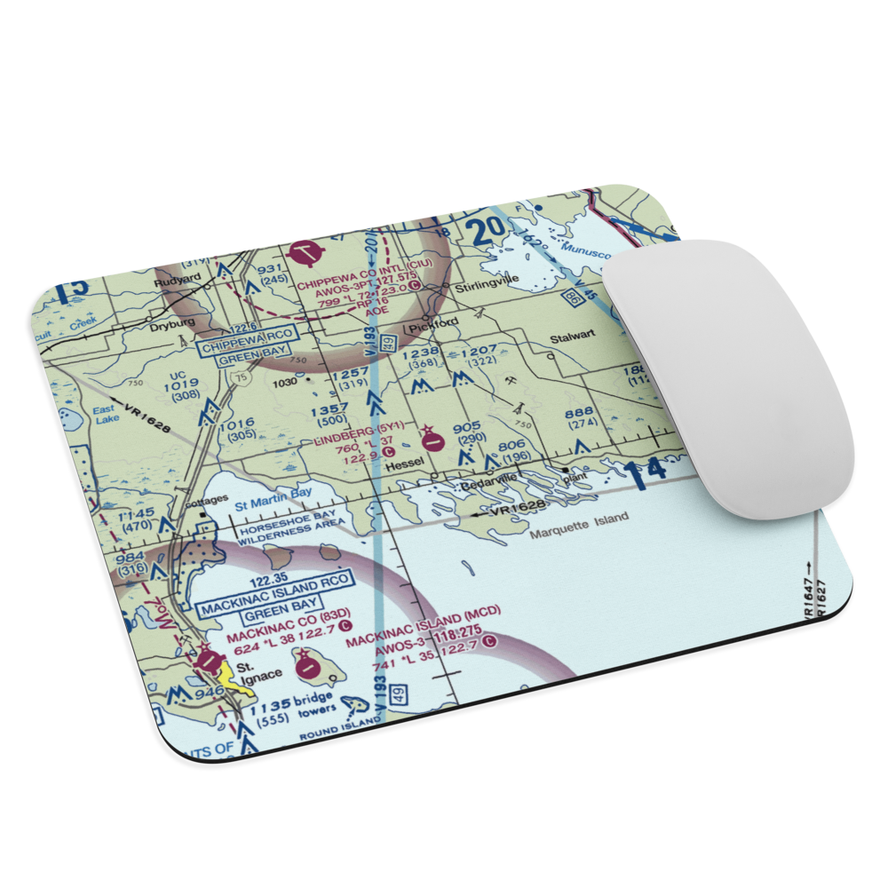 Albert J Lindberg Airport (5Y1) VFR Sectional Mouse Pad 