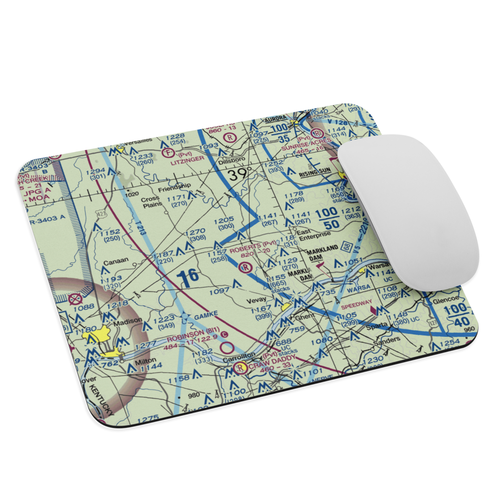 Allen and Gloss Airport (8II0) VFR Sectional Mouse Pad 