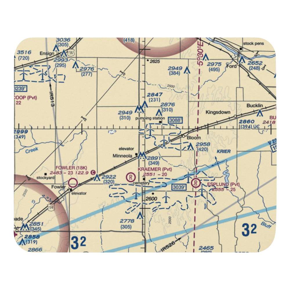 Amy Airport (SN94) VFR Sectional Mouse Pad 