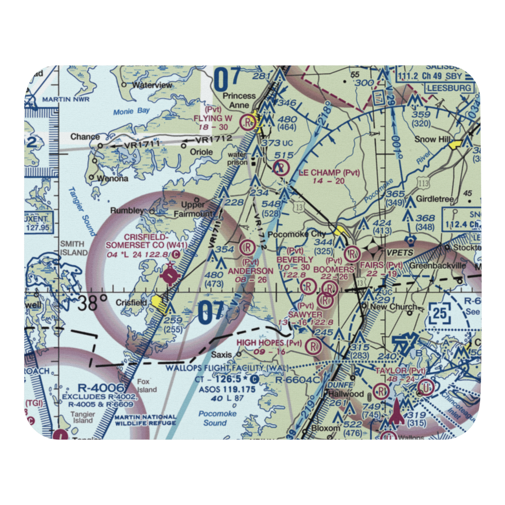 Anderson Farm Airport (2MD0) VFR Sectional Mouse Pad 