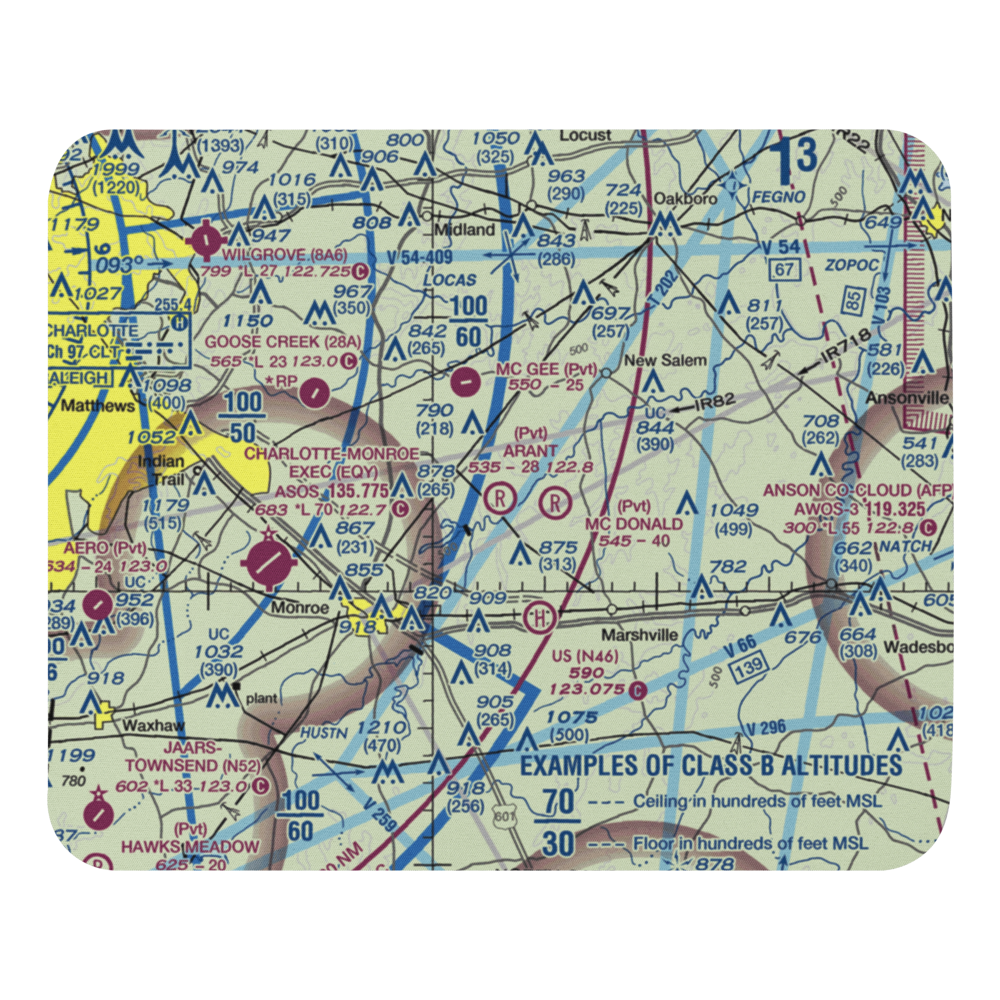 Arant Airport (1NC6) VFR Sectional Mouse Pad 