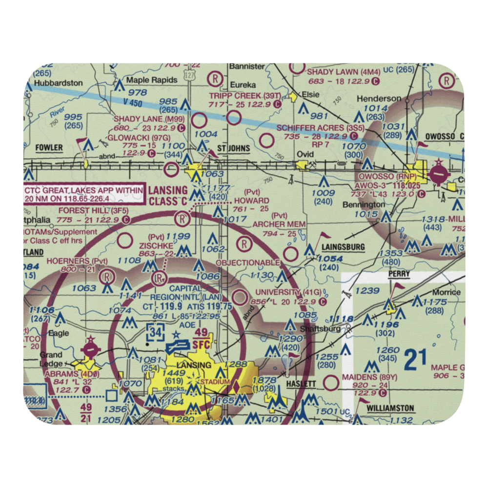 Archer Memorial Field (2S3) VFR Sectional Mouse Pad 
