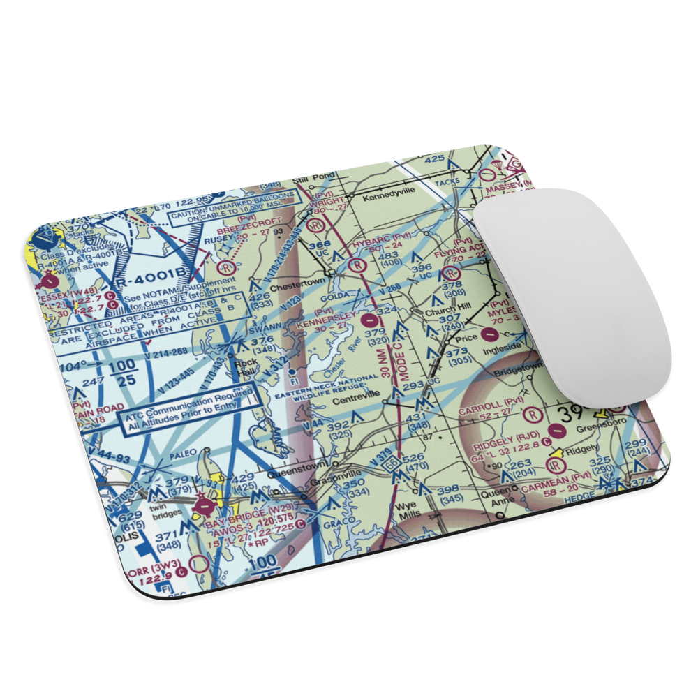 Ashland Landing Farm Airport (MD21) VFR Sectional Mouse Pad 