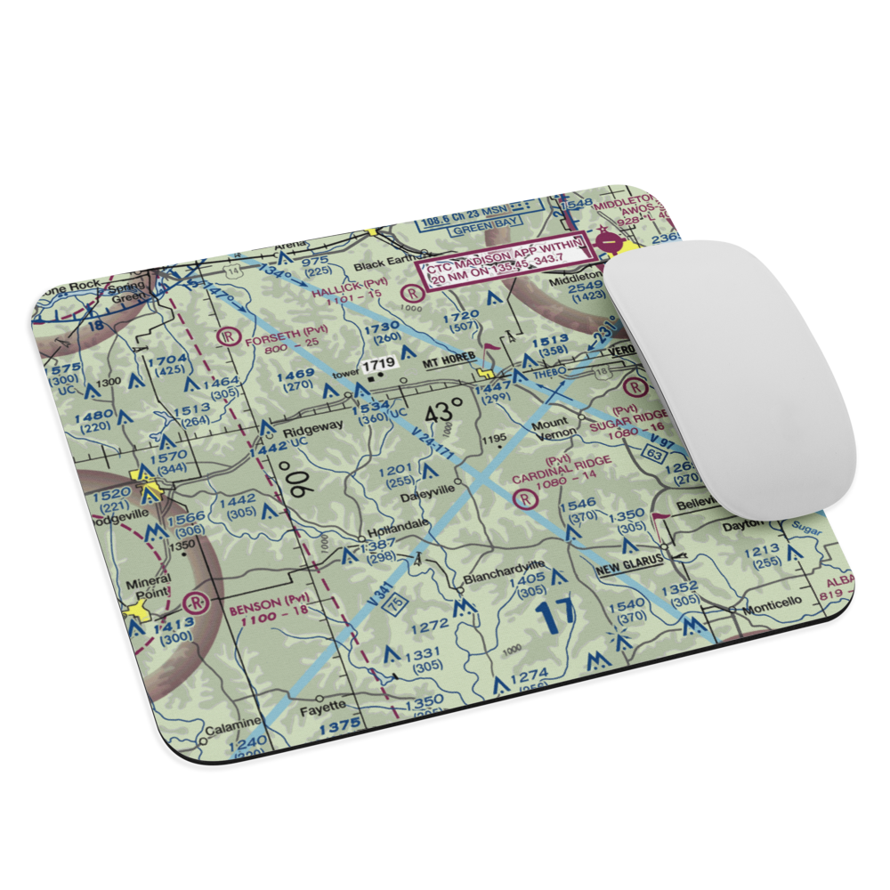 Atkins Ridge Airport (WI43) VFR Sectional Mouse Pad 