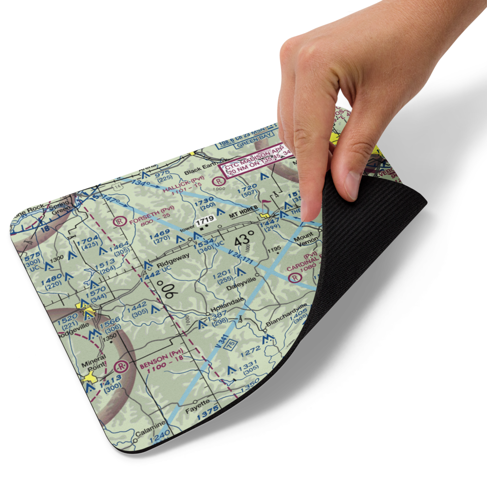 Atkins Ridge Airport (WI43) VFR Sectional Mouse Pad 